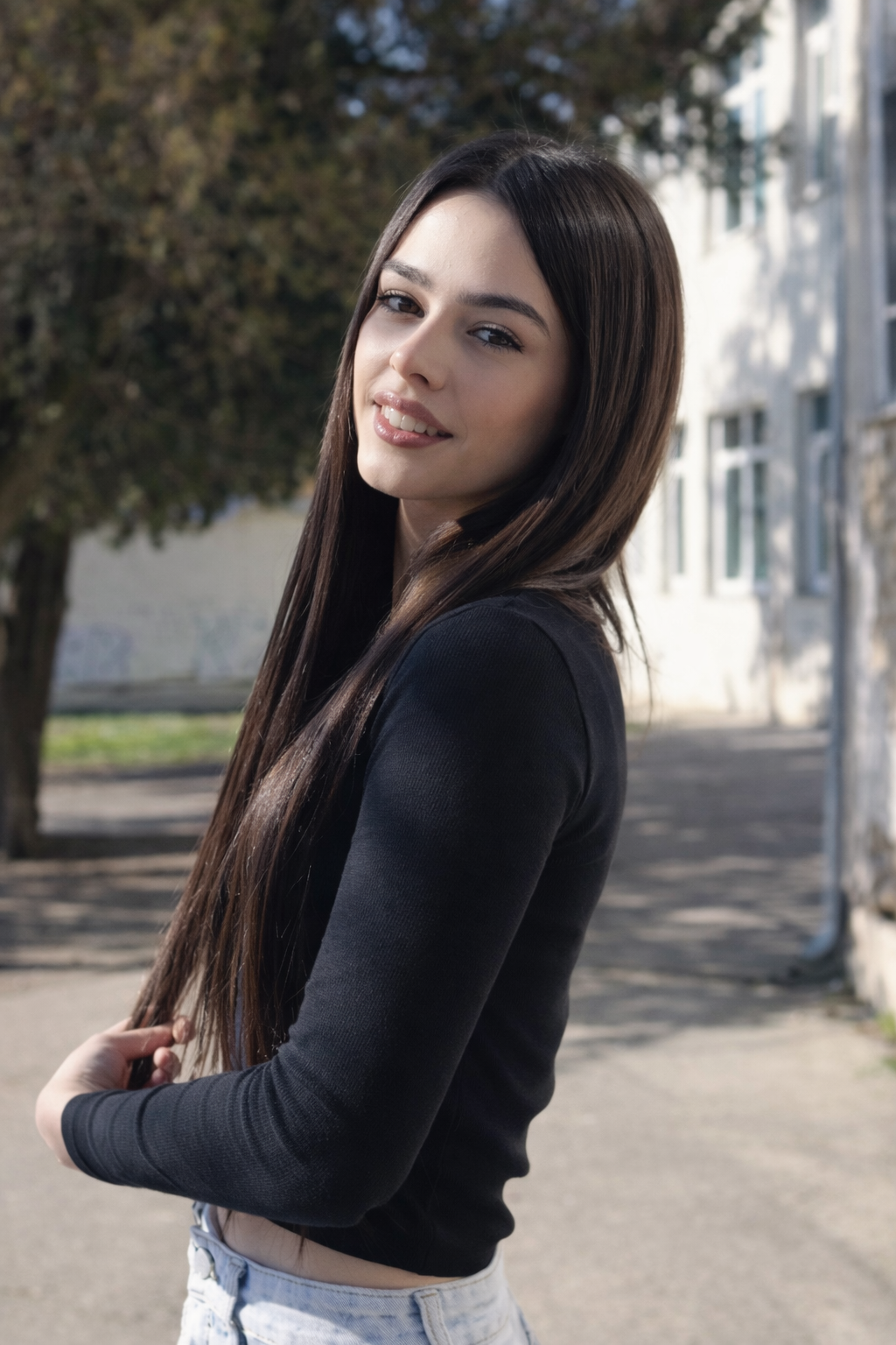 Tamno smeđa │ Ravna │ 60cm │ Ekstenzije na klipse / češljiće photo review