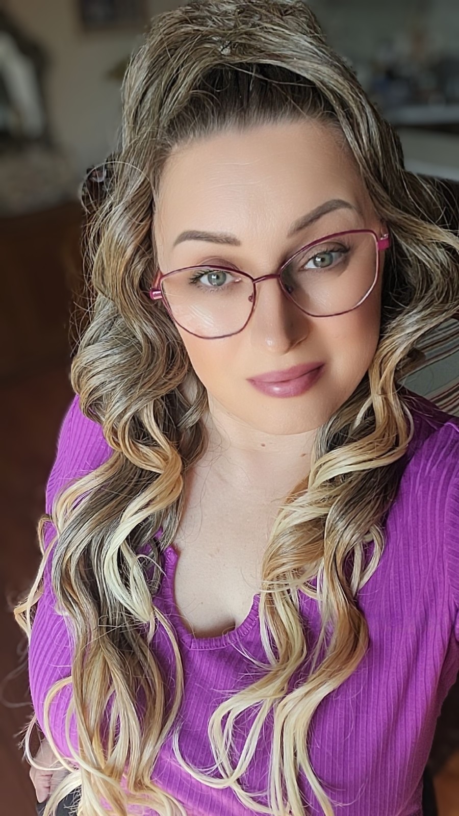 Smeđe Plava Ombre │Opuštena kovrča │80cm │Rep na mrežicu photo review