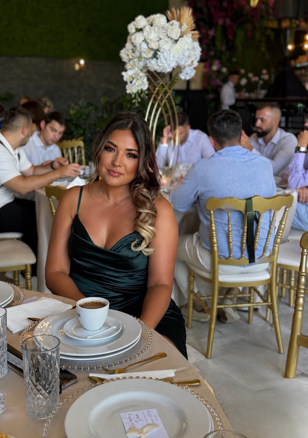 Smeđe Plava Ombre │Opuštena kovrča │50cm │Rep na mrežicu photo review