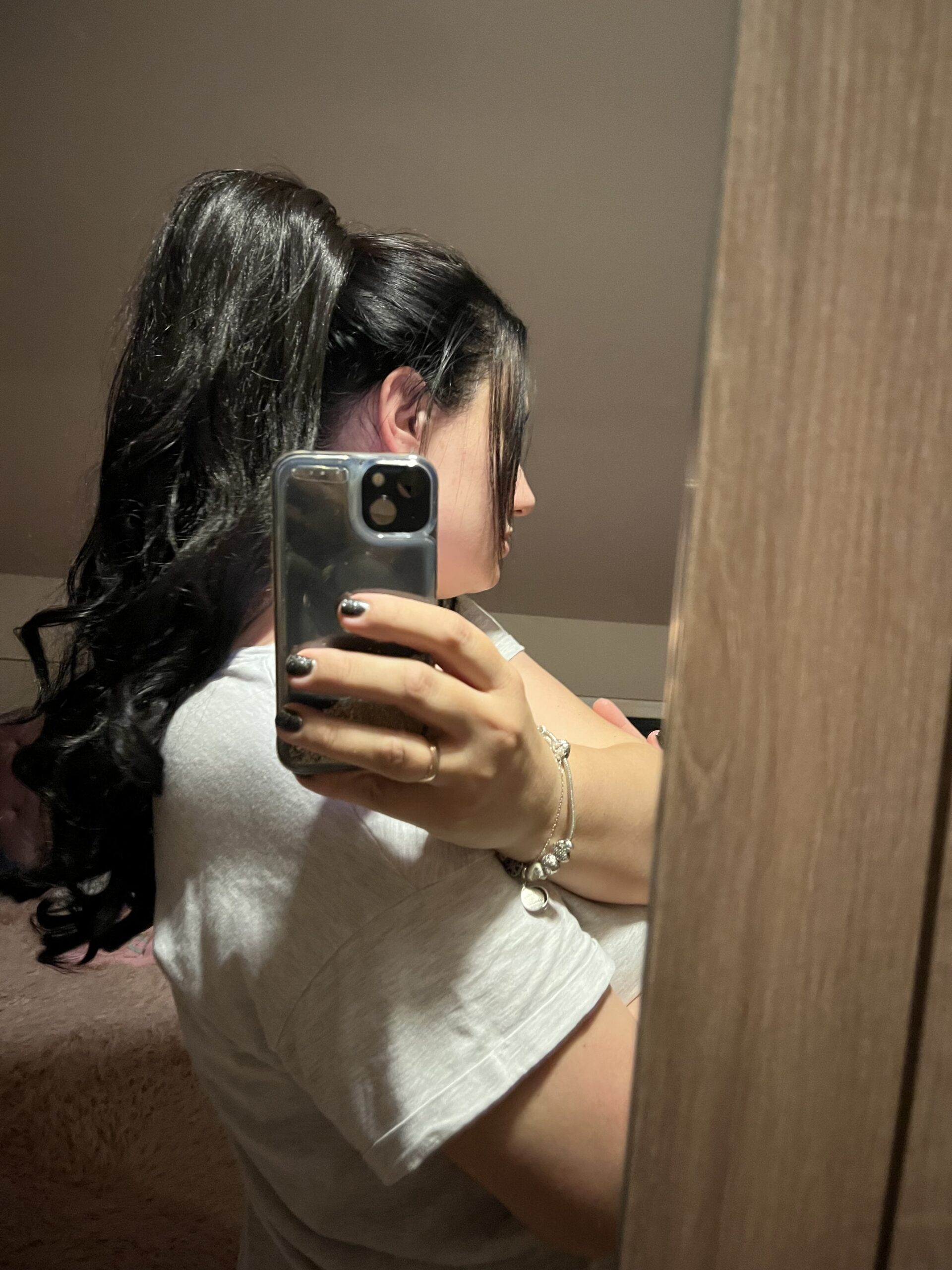 Tamno smeđa │ Opuštena Kovrča │ 80cm │ Rep na mrežicu photo review