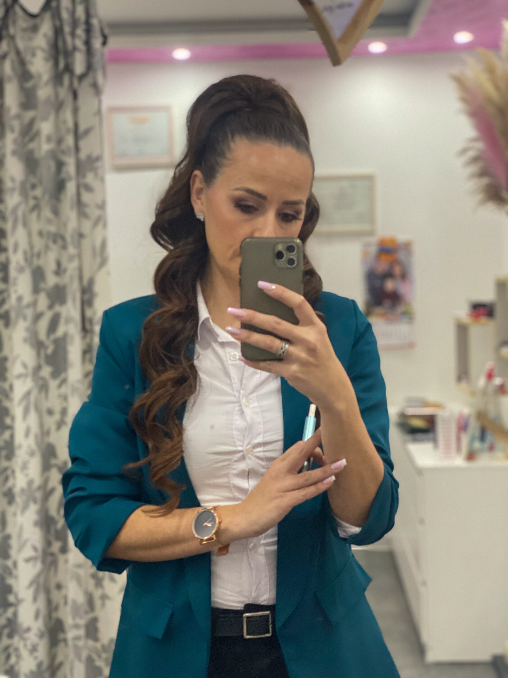 Smeđa Ombre │Opuštena Kovrča │80cm │Rep na mrežicu photo review