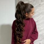 Najtamnija smeđa | Opuštena kovrča  | 80cm  | Rep na mrežicu photo review
