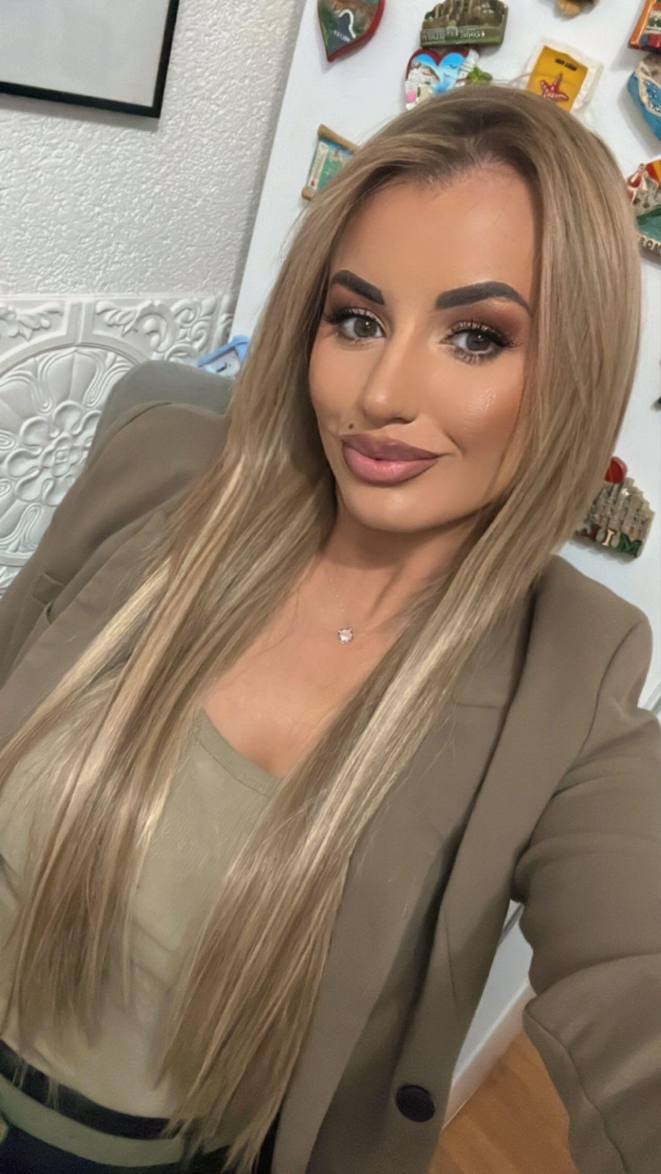 Svetlo smeđa s pramenovima │ Ravna │ 60cm  │Ekstenzije na klipse / češljiće photo review