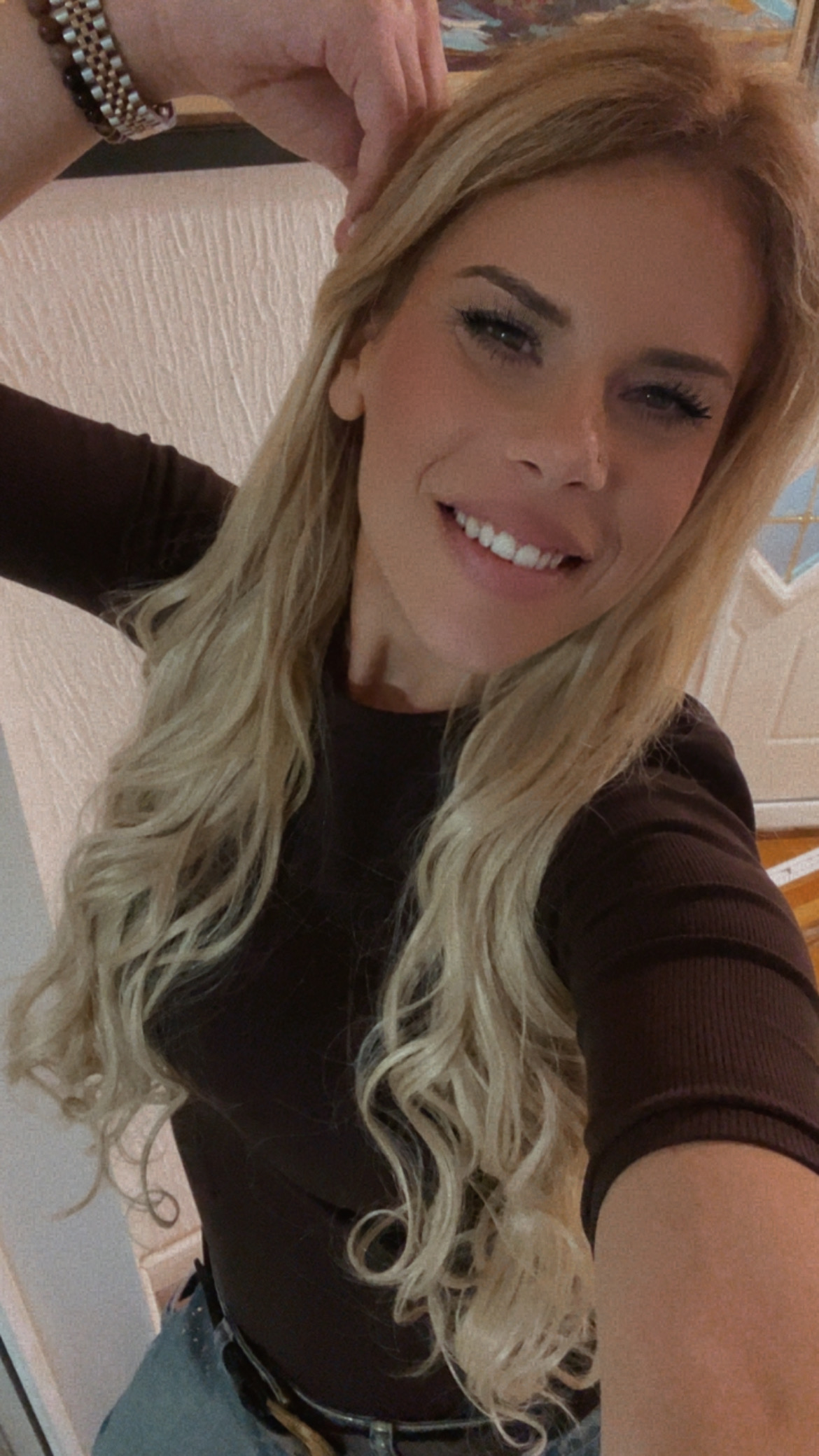 Srednje plava / Šampanjac │Opuštena kovrča │65cm │Klipse photo review