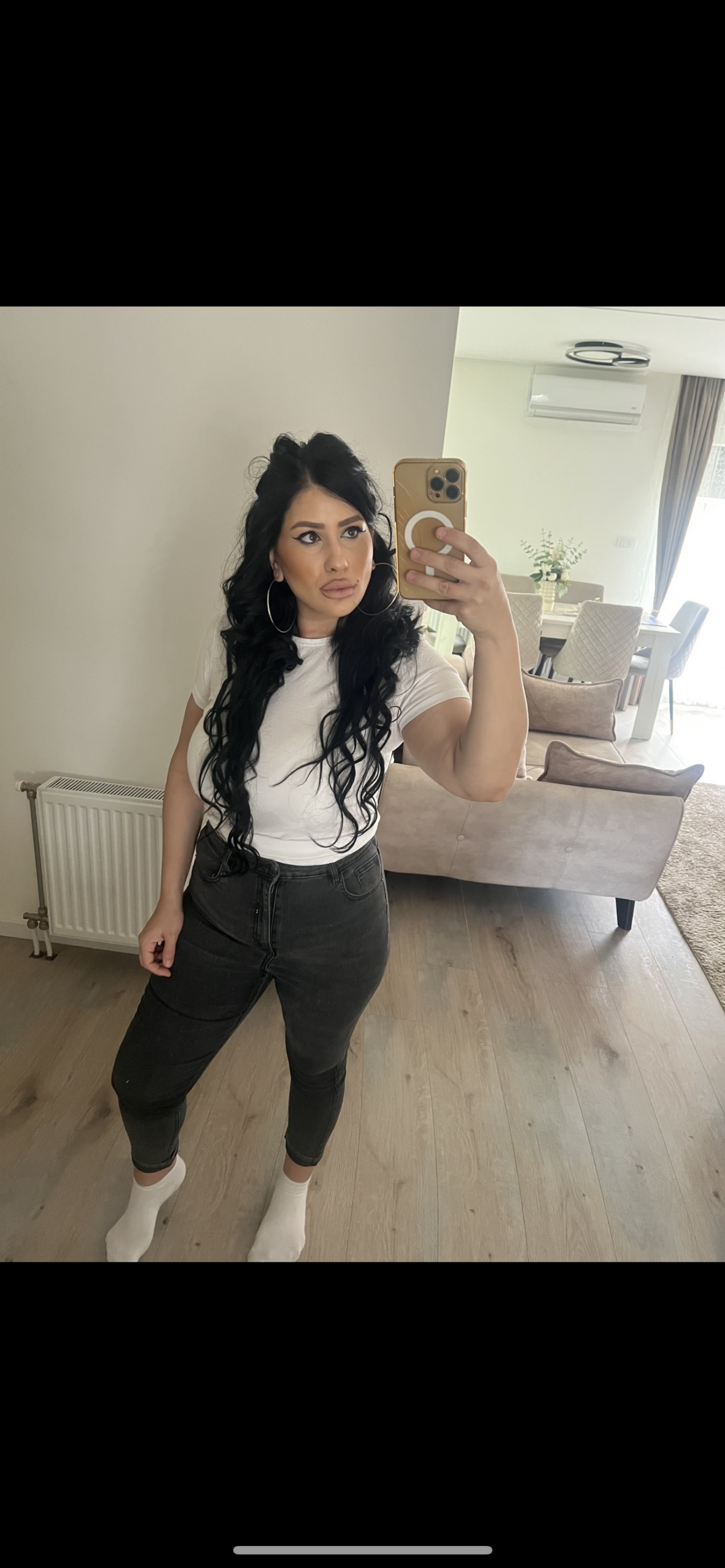 Crna │Opuštena kovrča │65cm │Ekstenzije na klipse photo review