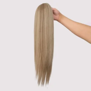 Svetlo smeđa s pramenovima │ Ravni │ 50cm │ Rep na mrežicu