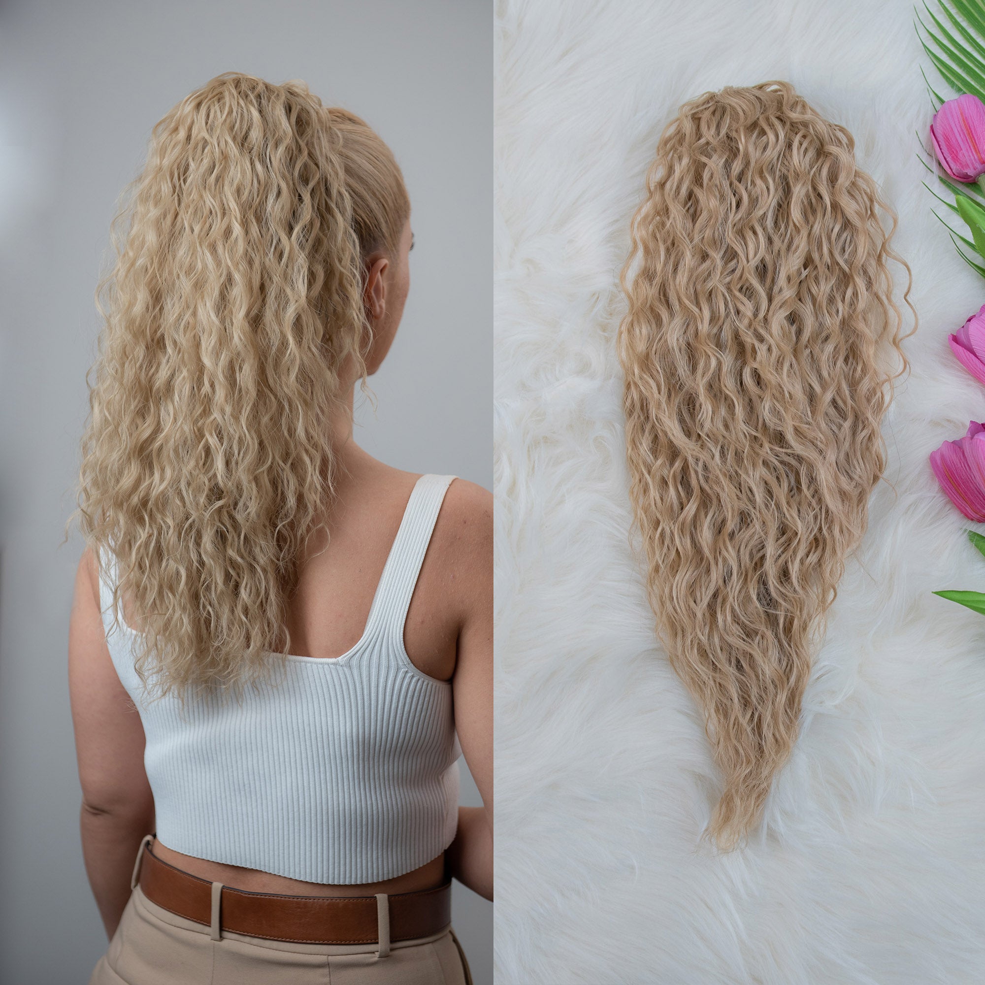 Tamno plavi afro 50cm