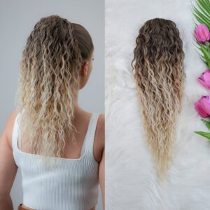 Smeđe plavi afro 50cm